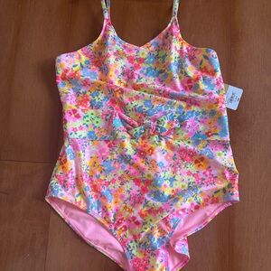 Plus Size Floral Girls One Piece Swimsuit-18.5 Plus